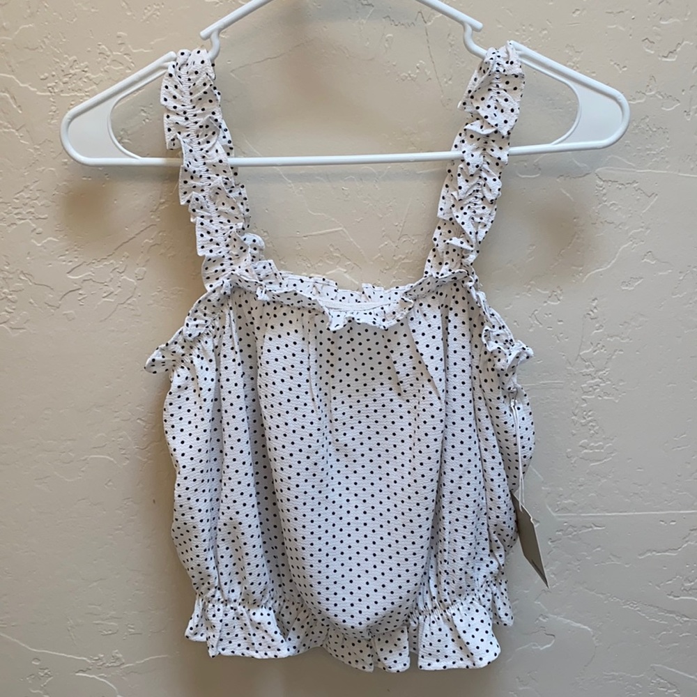 Ruffled Polka Dot Crop Top!